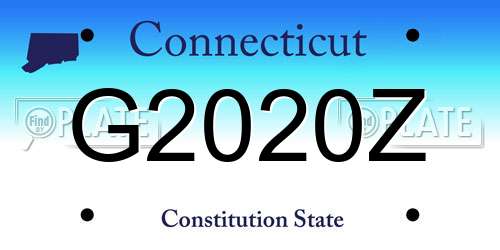 G2020Z Connecticut License Plate