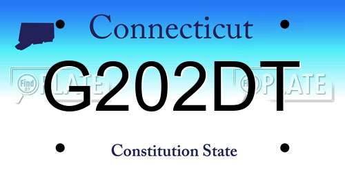 G202DT Connecticut License Plate