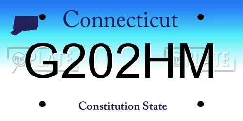 G202HM Connecticut License Plate