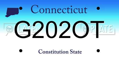 G202OT Connecticut License Plate