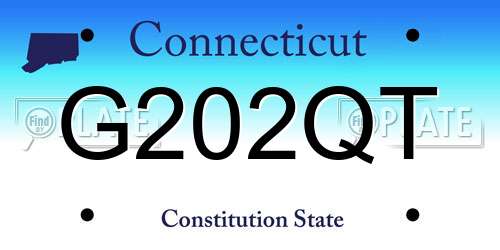 G202QT Connecticut License Plate