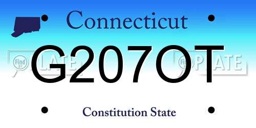 G207OT Connecticut License Plate