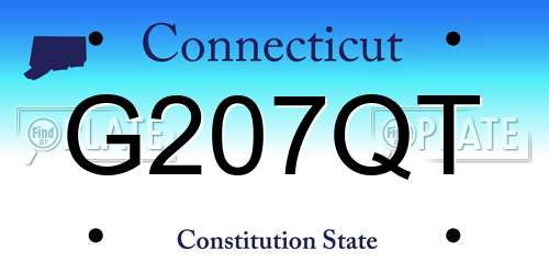 G207QT Connecticut License Plate
