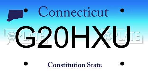 G20HXU Connecticut License Plate