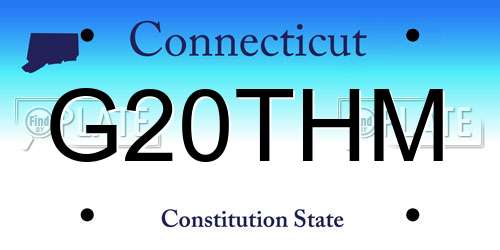 G20THM Connecticut License Plate
