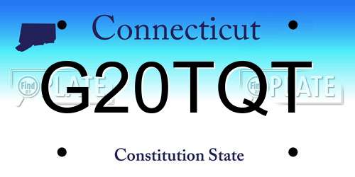 G20TQT Connecticut License Plate