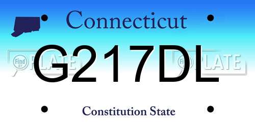 G217DL Connecticut License Plate