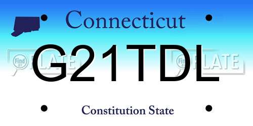 G21TDL Connecticut License Plate