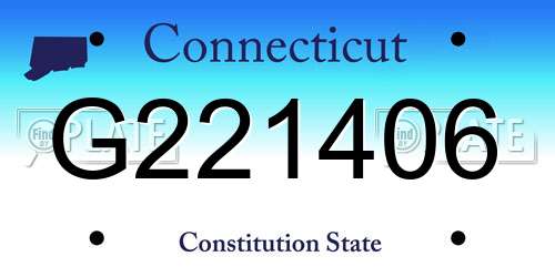 G221406 Connecticut License Plate