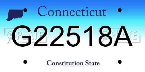 G22518A Connecticut License Plate