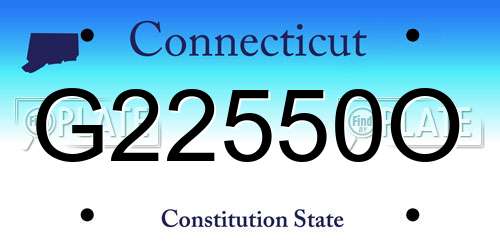 G22550O Connecticut License Plate