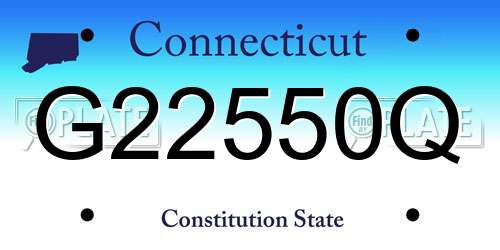 G22550Q Connecticut License Plate