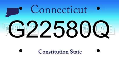 G22580Q Connecticut License Plate