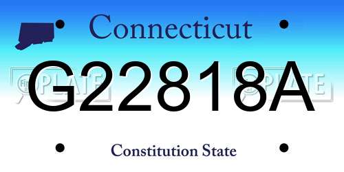G22818A Connecticut License Plate