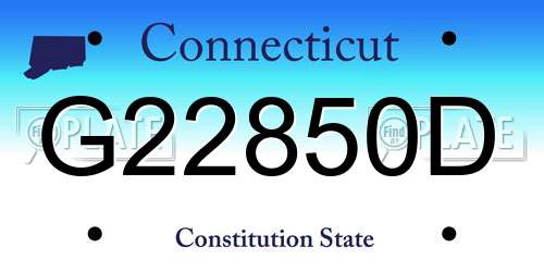 G22850D Connecticut License Plate