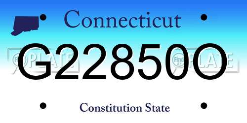 G22850O Connecticut License Plate