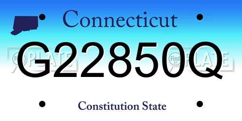 G22850Q Connecticut License Plate