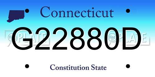 G22880D Connecticut License Plate