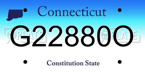 G22880O Connecticut License Plate