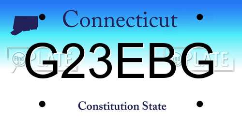 G23EBG Connecticut License Plate