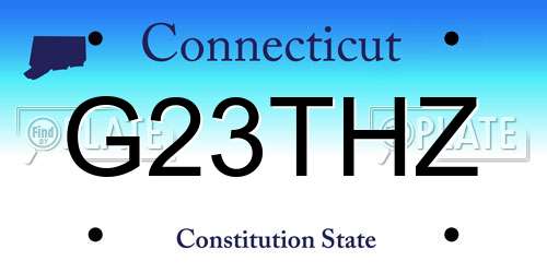 G23THZ Connecticut License Plate