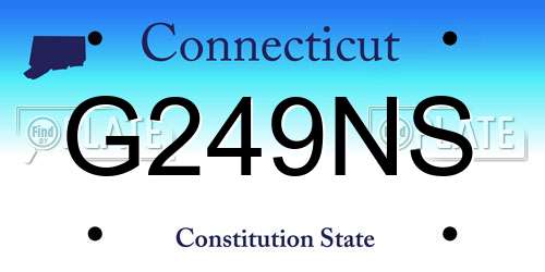 G249NS Connecticut License Plate