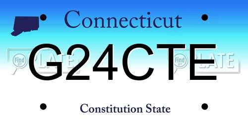 G24CTE Connecticut License Plate