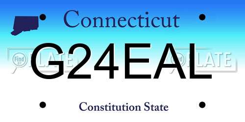 G24EAL Connecticut License Plate