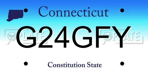 G24GFY Connecticut License Plate