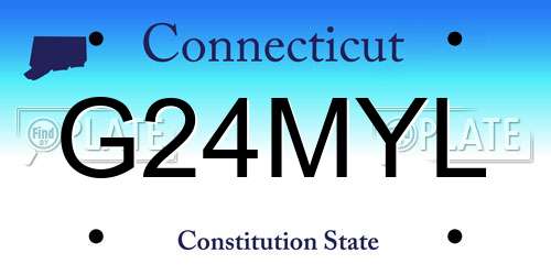 G24MYL Connecticut License Plate