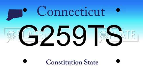 G259TS Connecticut License Plate