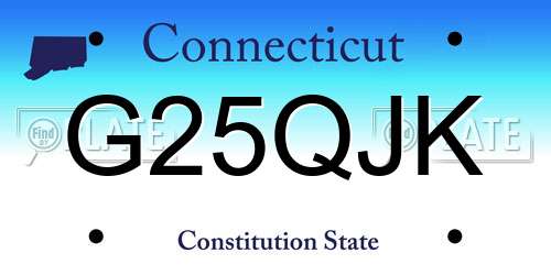 G25QJK Connecticut License Plate