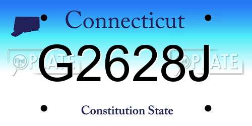 G2628J Connecticut License Plate