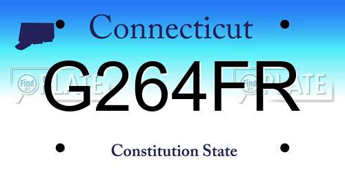G264FR Connecticut License Plate