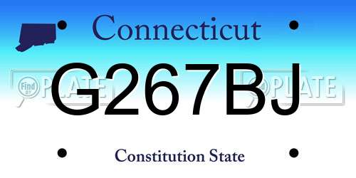 G267BJ Connecticut License Plate