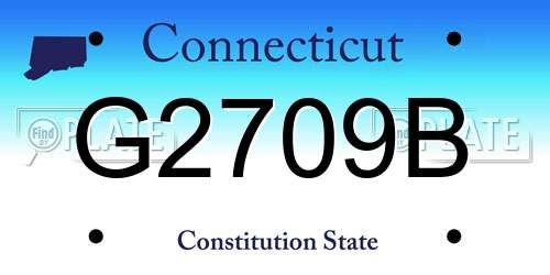 G2709B Connecticut License Plate