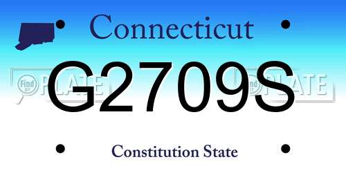 G2709S Connecticut License Plate