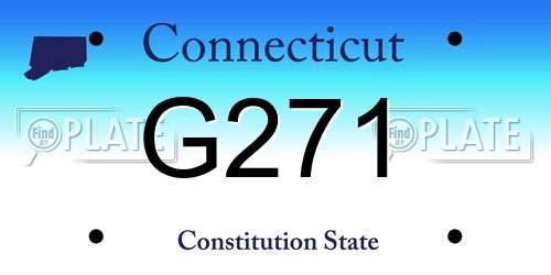 G271 Connecticut License Plate