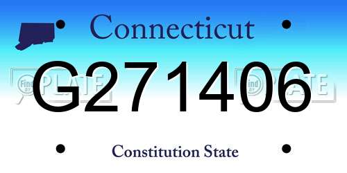 G271406 Connecticut License Plate