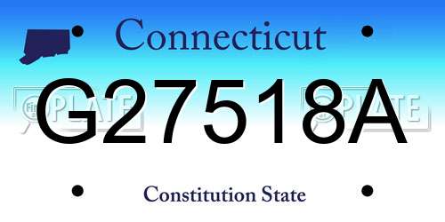 G27518A Connecticut License Plate