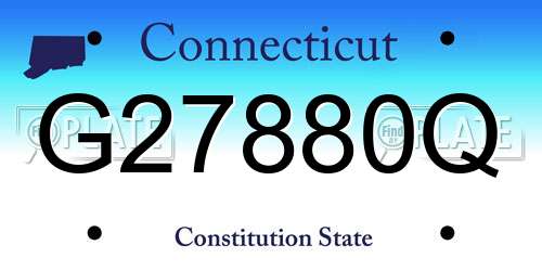 G27880Q Connecticut License Plate
