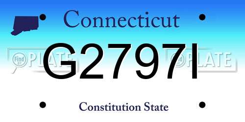 G2797I Connecticut License Plate