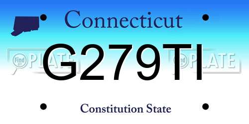 G279TI Connecticut License Plate