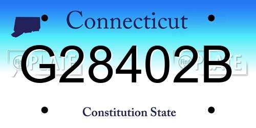 G28402B Connecticut License Plate