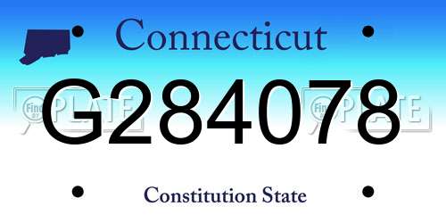 G284078 Connecticut License Plate