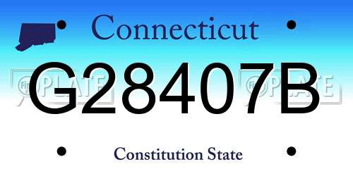 G28407B Connecticut License Plate