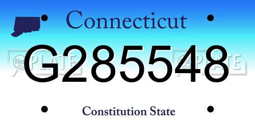 G285548 Connecticut License Plate