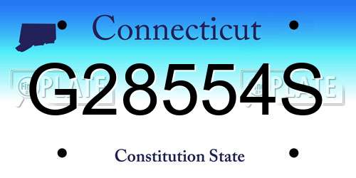 G28554S Connecticut License Plate