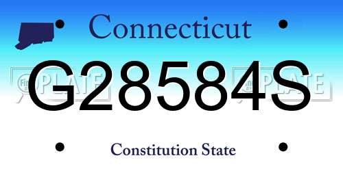 G28584S Connecticut License Plate