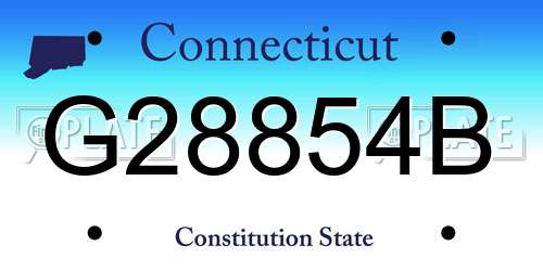 G28854B Connecticut License Plate